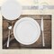Ambesonne Antlers Place Mats Set of 4, Deer Antlers on Wood Table Rustic Texture Surface Hunting Season Fall Gathering Art, Washable Fabric Placemats for Dining Table, Standard Size, Umber